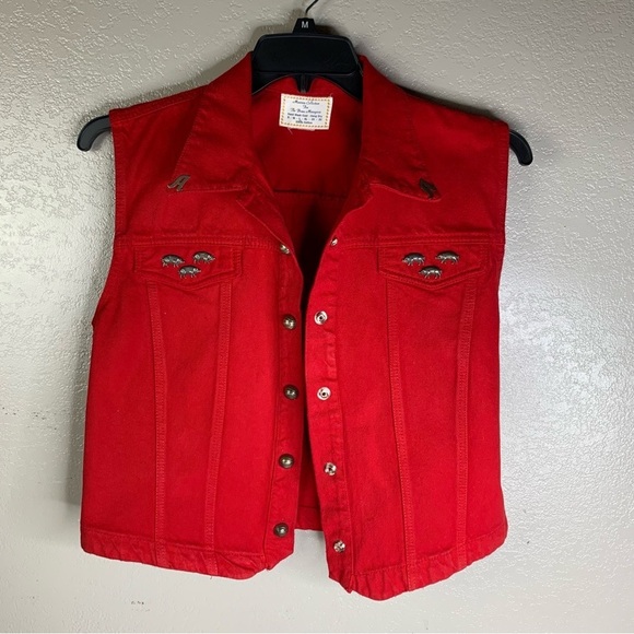 Arkansas Razorback Custom Made Hand Crafted Vest w/ Pewter Hogs Accents Size Med - Picture 13 of 14